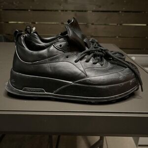 Jil Sander Shoes Mens Size 9 Black Leather Chunky Platform Sole Made In Italy